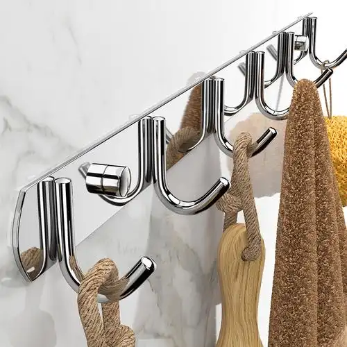 挂钩不锈钢浴室壁挂墙壁厕所卫生间毛巾排钩衣钩挂钩