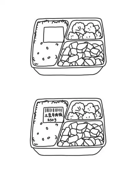 手帐简笔画便当简笔画手帐便当上色牛肉土豆简