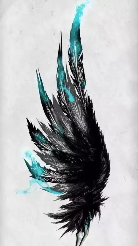 非常帅气的翅膀纹身图案和手稿818