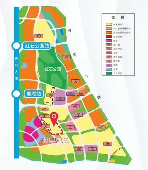 麓湖公园区控规图04辐射力强——作为区域内为数不多的底商产品,产品