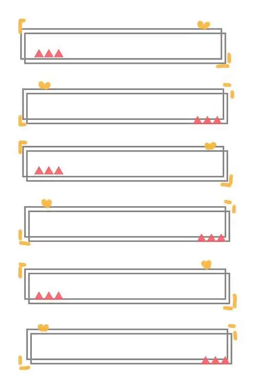 边框电商简约可爱卡通对话框免扣元素