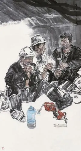 首页> 艺术品 > 《矿工2》180x90cm | 国画     12 作品  |