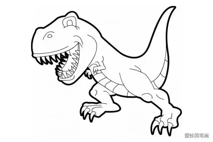 霸王龙变形简笔画