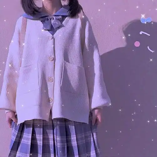 紫色滤镜jk制服女生部位头像