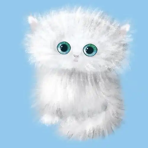 可爱的卡通毛茸茸的英国猫.图片