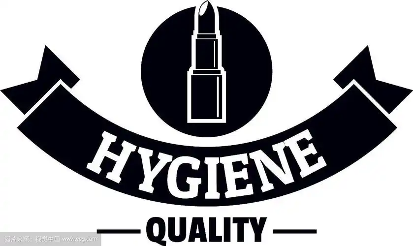 卫生口红标志简单的黑色风格