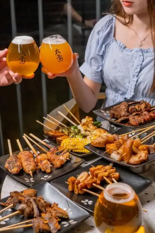 双人烧烤生啤套餐,绿豆味,咖啡味啤酒,就在蛇口!