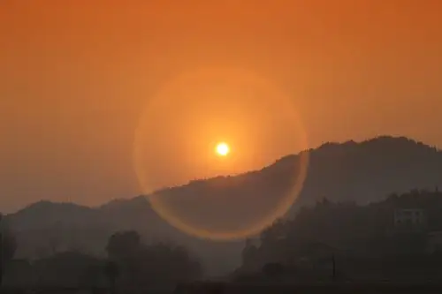 一组乡村日出照