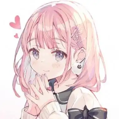卡哇伊萌萌粉色系二次元女生头像 动漫少女心萌动的卡通女头_女生头像