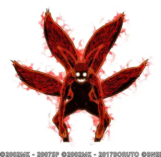 而在战斗中被鲜红色查克拉外衣包裹全身的"四尾鸣人",其造型也可谓是