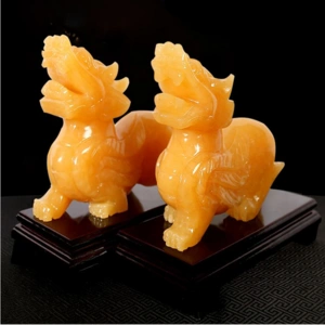 天然黄玉貔貅摆件黄玉招财貔貅摆件天然玉石貔貅玉石摆件家居摆件