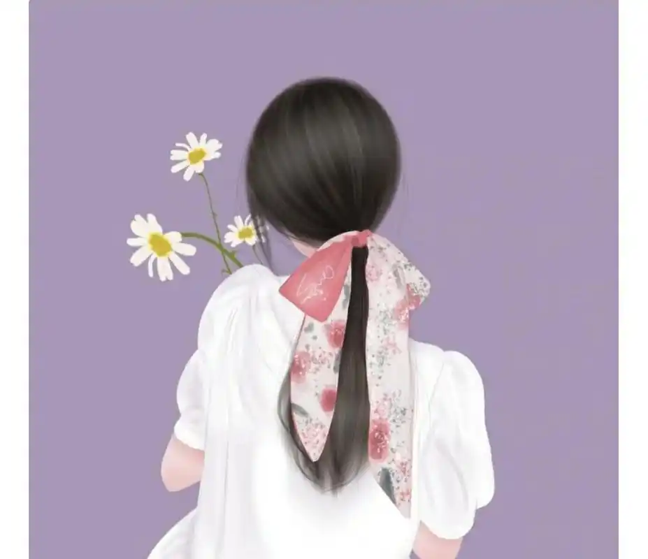 推存女生温柔背影头像