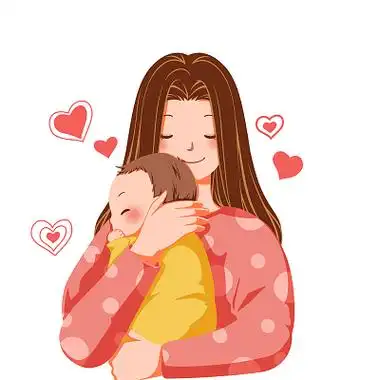 母亲和婴儿母亲抱着宝宝妈妈怀抱着婴儿睡觉母婴人物元素