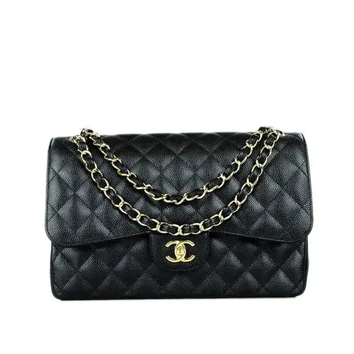 [即拍即得][9.9新]香奈儿chanel菱格荔枝皮女士链条包高端好货