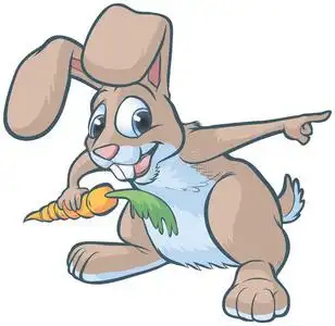 快乐的卡通兔子思维图片