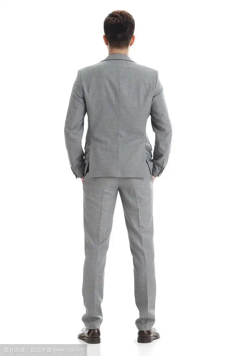 商务青年男人的背影