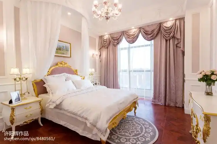 明亮441平法式别墅卧室装修设计图卧室欧式豪华卧室设计图片赏析