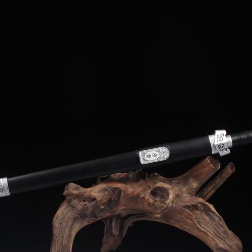 龙潭剑庄花纹钢长剑宝剑汉剑霸气一体纯手工仿古乌木秦剑未开刃