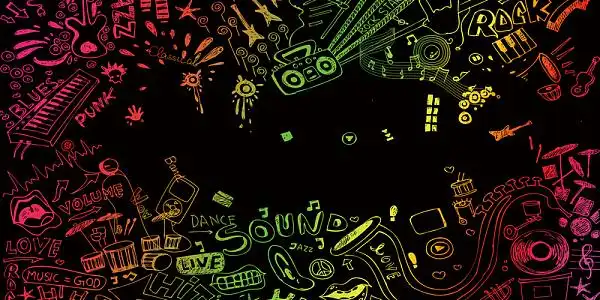 音乐节展板背景素材