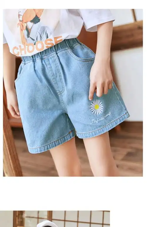 女童牛仔短裤夏季薄款儿童五分裤子外穿夏装宝宝中大童洋气中裤子