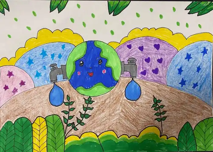 乐活龙幼节水绘画作品展示