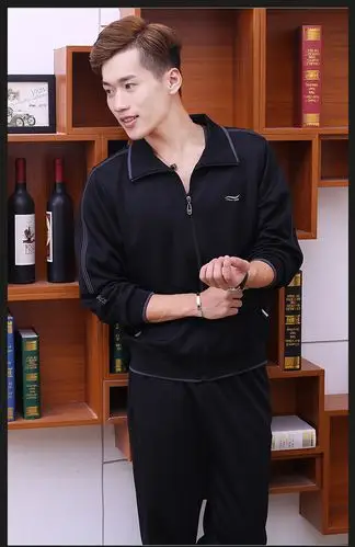 秋冬季运动套装男春秋运动服套装男秋季运动装加肥加大码休闲男装