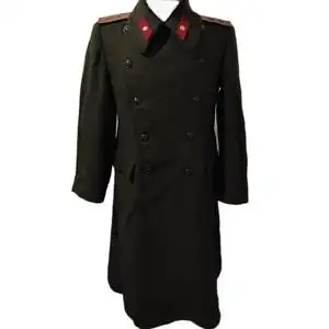 库存正品收藏55式将校呢大衣55式麦尔登军绿色冬季长款老兵退役