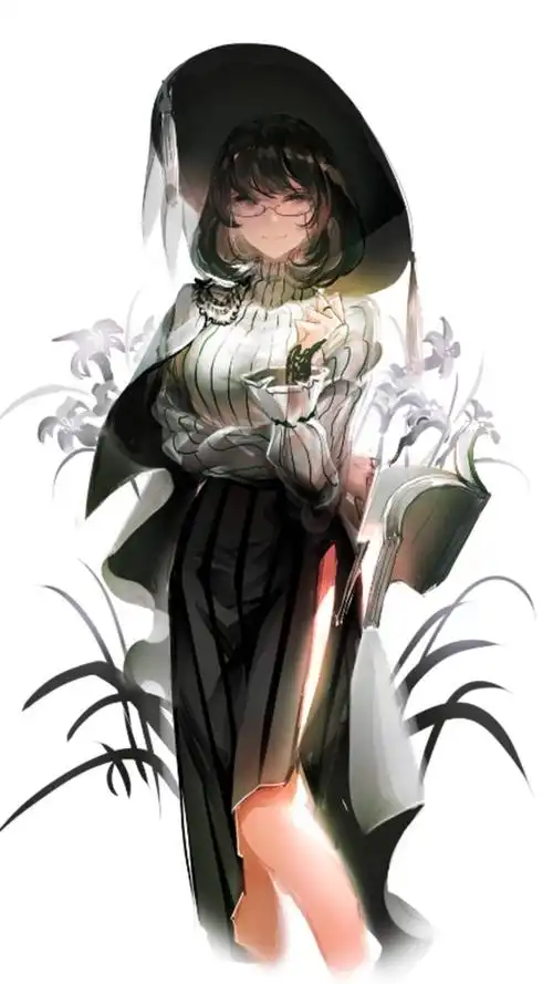 二次元女巫插画