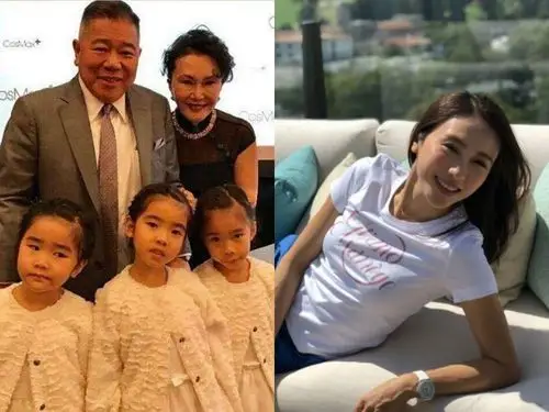 黎姿三个女儿长成了"三胞胎",扎麻花辫子手拉手去买蛋糕超可爱