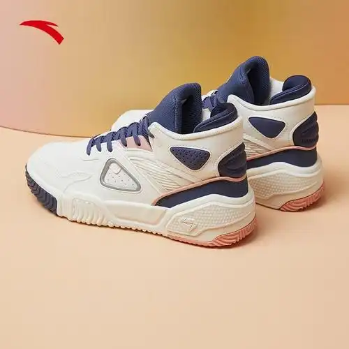 安踏踏板鞋女2021年秋冬高帮板运动鞋女学生休闲鞋增高板鞋