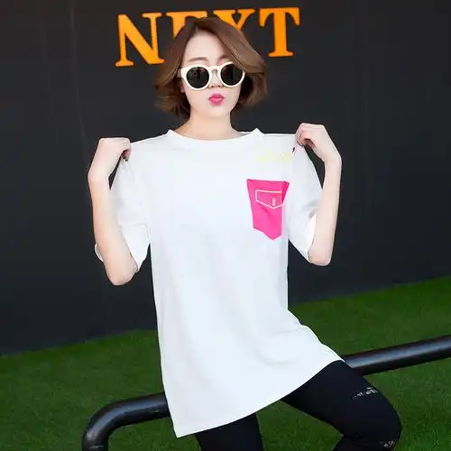 中心龙首页 >> hello 女神 品牌女装 >> 宽松韩版白色t恤女t短袖卡通