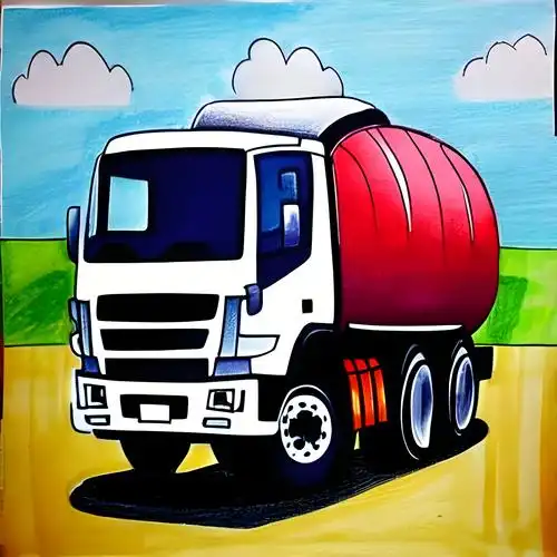 儿童油罐车简笔画