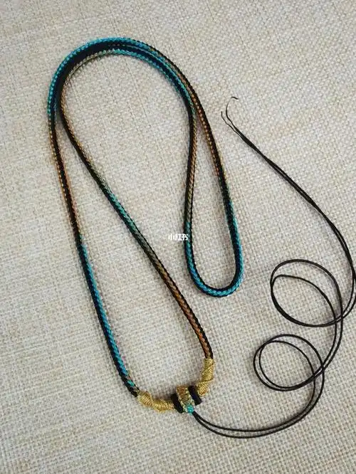 渐变项链绳八股编法百搭吊坠绳饰品挂绳