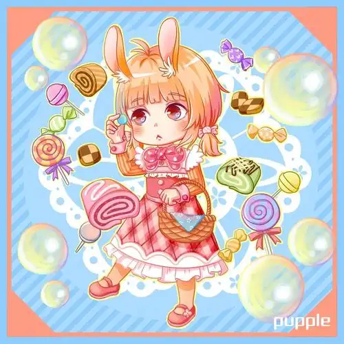 糖果都给你吧_又子泡泡__插画师作品_涂鸦王国gracg.com