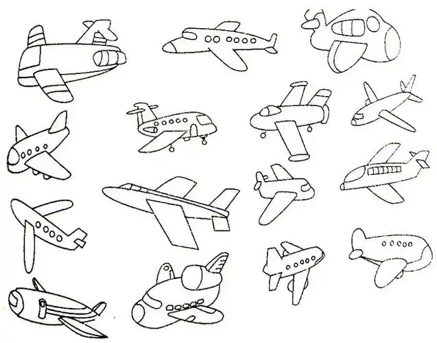 飞机简笔画画法步骤图片,儿童简笔画飞机图片大全