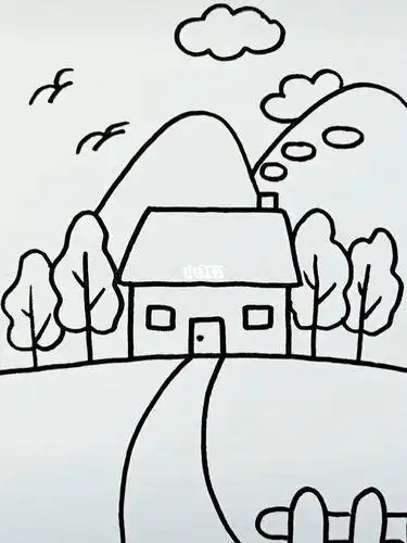 简笔画简笔画文化绘画简笔风景画风景画风景简笔画绘画简笔画风景人文