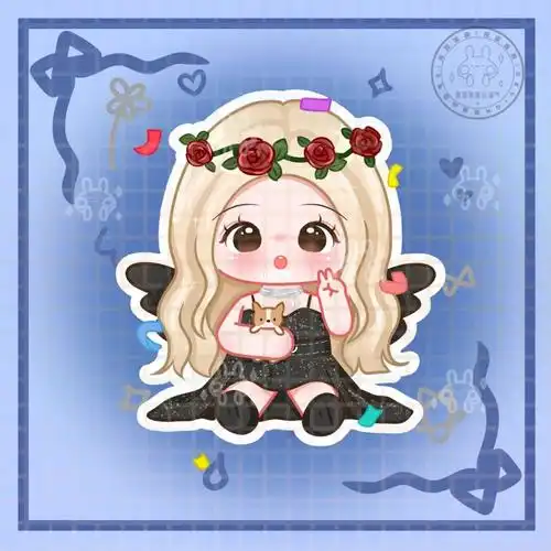 饭圈设计blackpinkrose朴彩英q版立牌