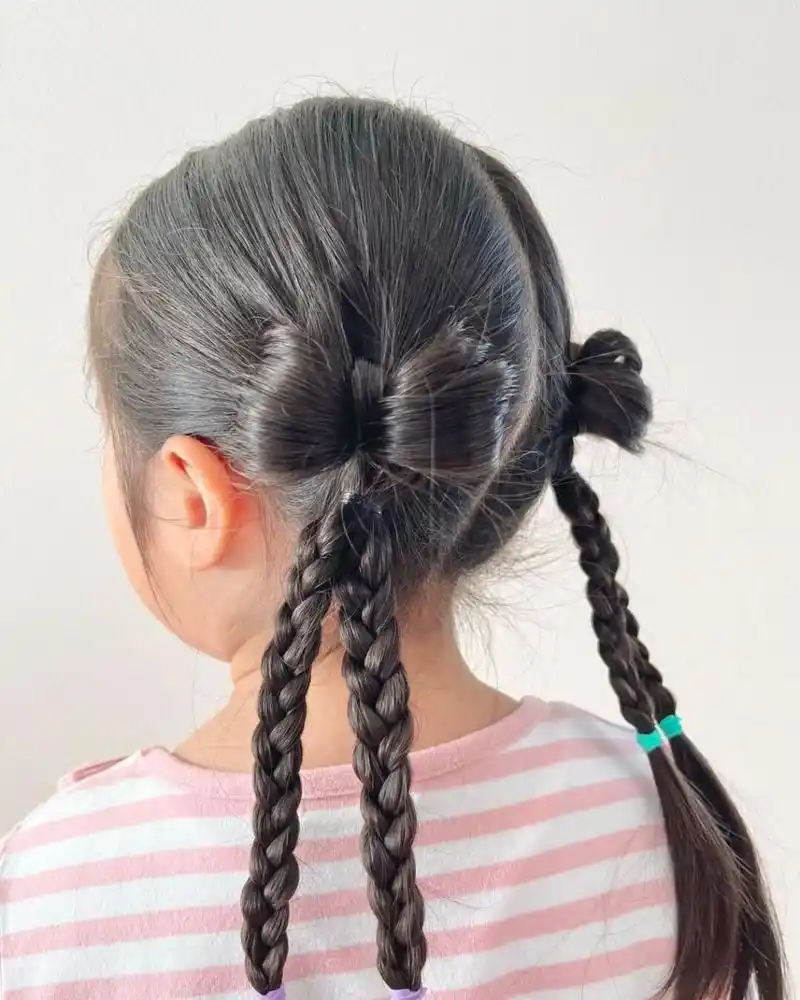 简单儿童编发# #儿童上学发型# #儿童马尾辫的各种扎法# #双马尾辫