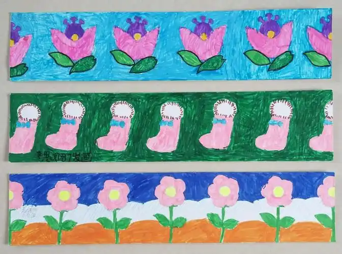 作业二方连续图案折纸步骤二方连续图案设计|平面|海报|试着给你幸