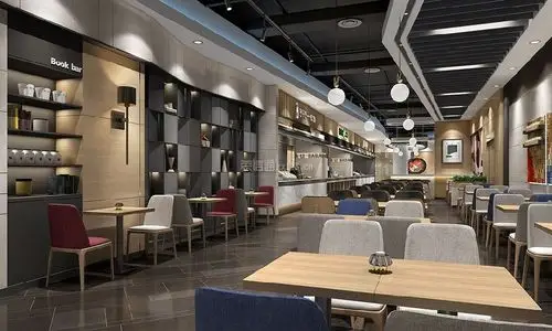 上海餐饮空间现代风格1500平米设计方案 员工餐厅装修设计_装信通网