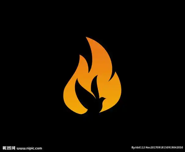 键 词:黑色背景 黄色火焰 抽象火苗 燃烧标志 logo 图形