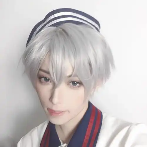 日系假发男女黑短发loiita基佬cos短碎发正太学生发型全头套