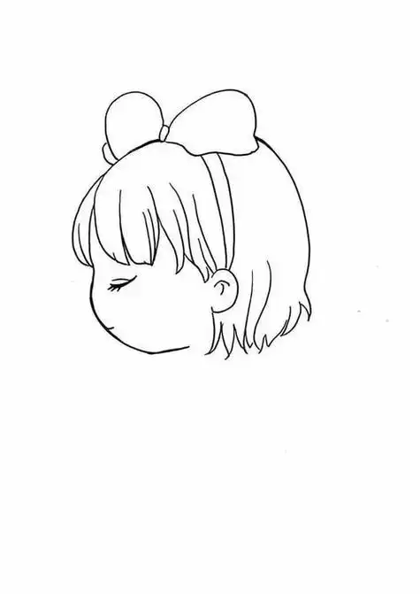 低头小女孩简笔画小女孩儿童画怎么画小女孩简笔画步骤捧着书看的小