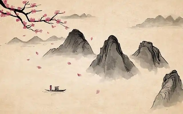 古风古韵水墨山水画jpg图片古风中国风唯美山水风景