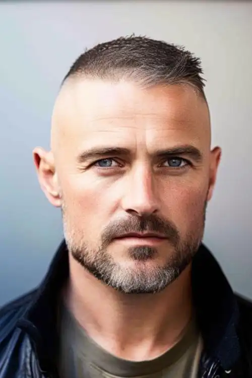 男人过了40岁,两侧铲短发型,焕发时尚新魅力