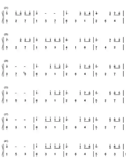 梦中的婚礼钢琴简谱