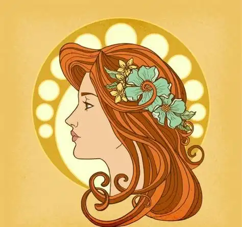 漂亮的金发女孩简笔画要怎么画金发红唇美女肖像画漂亮的金发女孩简笔