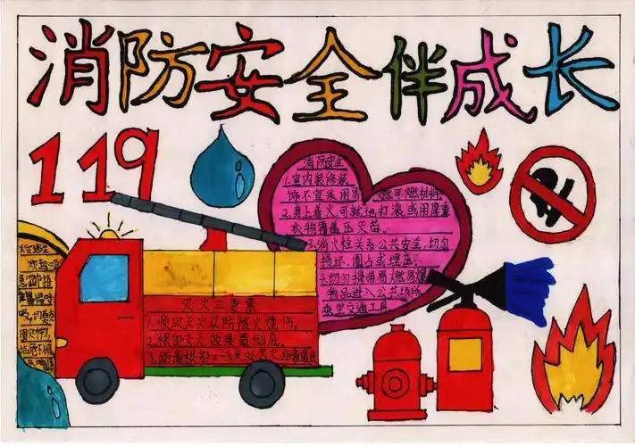 槎桥小学开展"消防安全教育"手抄报比赛