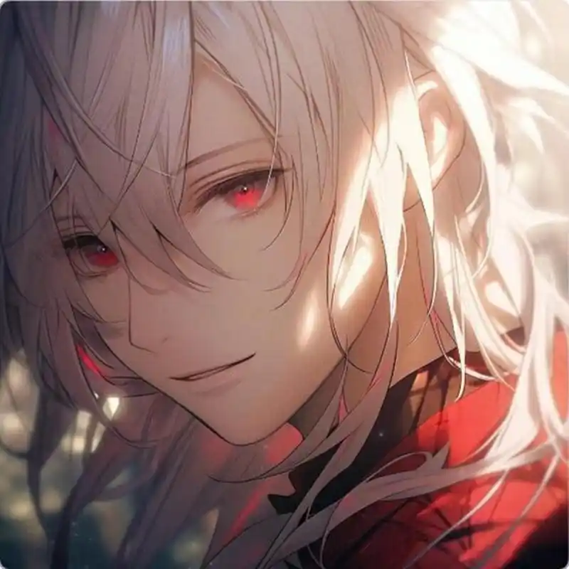 白发红瞳动漫头像男 浅浅的把相册里所有的白发红瞳都发了出来～ (等