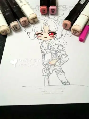 王者荣耀新英雄云缨二创手绘简笔画画的日常绘画手绘马克笔简笔画